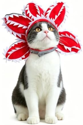 Dog Halloween Costume Hat with Flower Design Pet Headwear - Image 5
