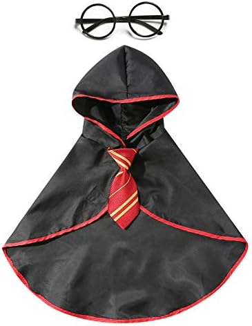 Halloween Dog Costume Pet Wizard Shirt Cat Soft Clothes for Dogs Cats Soft Hoodies with Glasses (Medium) - Image 5
