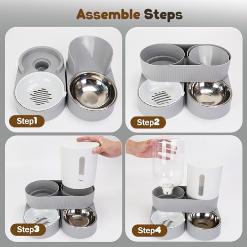 Automatic Dog Feeder and Water Dispenser for Small Medium Cats