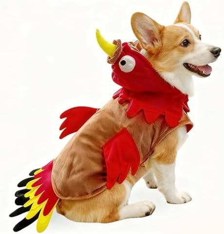 T2Y Dog Costumes Dog Turkey Costume, Thanksgiving Costume Pet Clothes Apparel for Thanksgiving Christmas Cosplay for Small Medium and Large Dogs [S] by T2Y