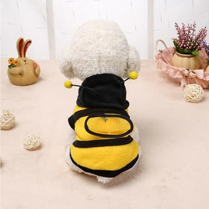 Dog Bee Costume Halloween Bumblebee Clothes Pet Hoodies Cosplay Costume - Image 3
