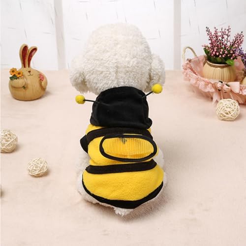 Dog Bee Costume Halloween Bumblebee Clothes Pet Hoodies Cosplay Costume - Image 3