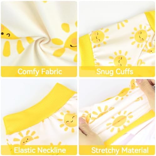XPUDAC 4 Pack Small Dog Pajamas, Soft Comfy Dog Onesie Pjs, Cute Puppy Clothes Lightweight Pet Outfit Stretchy Pet Clothes for Boy Girl, M - Image 3