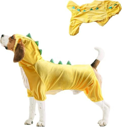 NACOCO Halloween Dog Dinosaur Costume - Pet Clothes Design Hoodie Yellow for Medium & Large Dog(Yellow, 4XL) by HOME