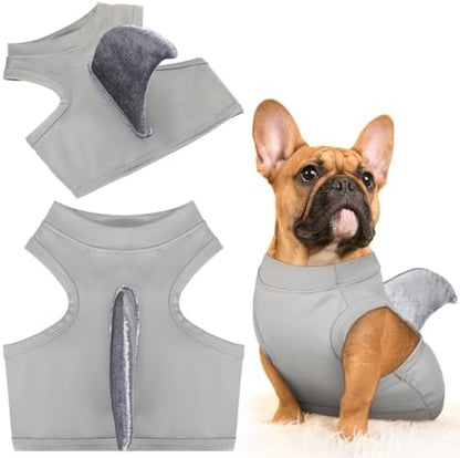 2 Pcs Halloween Dog Shark Costumes Fish Fin Dogs Costume, Medium by Clysee