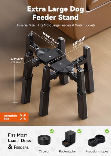 CZPET Dog Bowl Stand Extra Large Holder [Stand Only]