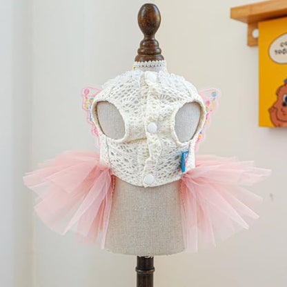 Fashion Sweet Puppy Dog Blingbling Princess Skirt Pet Dog Lace Cake Camisole Tutu Dress B-Pink L - Image 3
