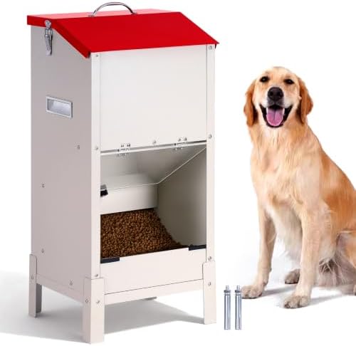 25 Lbs Automatic Dog Feeder for Large Dogs, with Elevated Stand