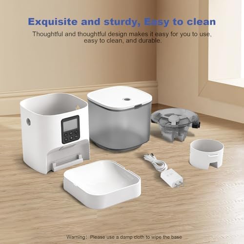 ANDOLL HOME Automatic Cat Feeder,4L Timed Cat＆Dog Dry Food Dispenser