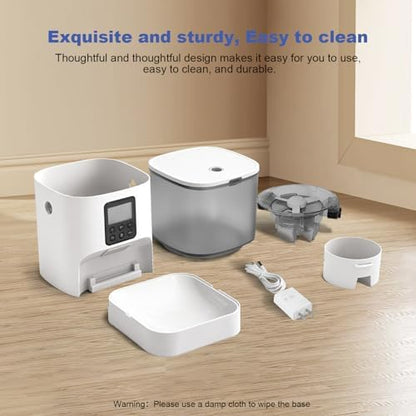 ANDOLL HOME Automatic Cat Feeder,4L Timed Cat＆Dog Dry Food Dispenser