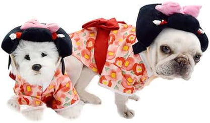 Kimono Pet Costume for French Bulldog, Funny Kimono Outfit, Dog & Cat Party Clothes, Halloween Cosplay (L) - Image 3