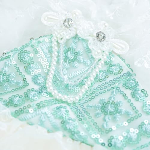 Fashion Sweet Puppy Dog Blingbling Princess Skirt Pet Dog Lace Cake Camisole Tutu Dress C-Green XL - Image 4