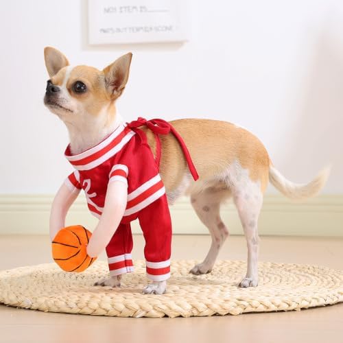 Dog Basketball Player Costume, Pet Halloween Costume Adjustable Funny Cosplay Sports Outfit Cosplay Clothes for Small Medium Dog - Image 4