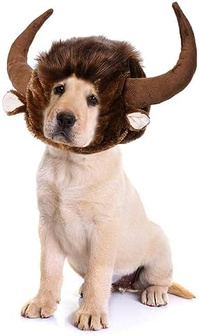Dog Horn Wig for Halloween Christmas, Funny Pet Bull Costumes for Dog Cat, Pet Clothing Accessories (Size M) - Image 7