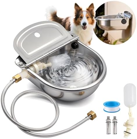 Automatic Dog Water Bowl Dispenser Outdoor, Wall Mountable