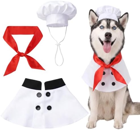 Halloween Dog Costumes, Dog Chef Costume, Pet Chef Outfit, L by XLSXEXCL