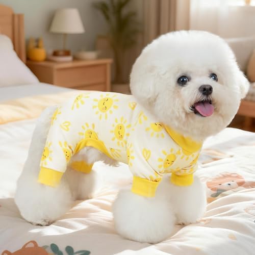 XPUDAC 4 Pack Small Dog Pajamas, Soft Comfy Dog Onesie Pjs, Cute Puppy Clothes Lightweight Pet Outfit Stretchy Pet Clothes for Boy Girl, XL - Image 4