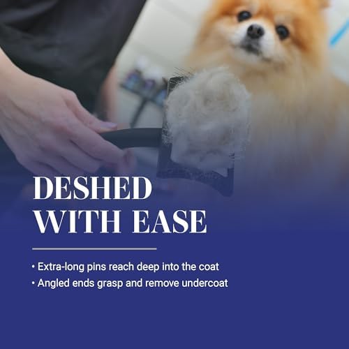 Chris Christensen Big K Dog Slicker Brush for Dogs (Goldendoodles, Labradoodles, Poodles), Groom Like a Professional, Fluff Detangle Style, Saves Time Energy, Black, Large - Image 4