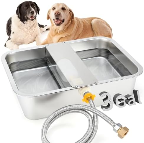 BWOGUE 3 Gal Automatic Dog Water Dispenser, Stainless Steel Bowl for Dogs