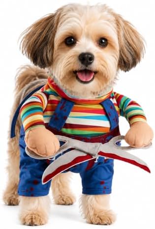 Scissors Style Pet Costume, Funny Adjustable Halloween Outfit for Dog Cat by ISMARTEN