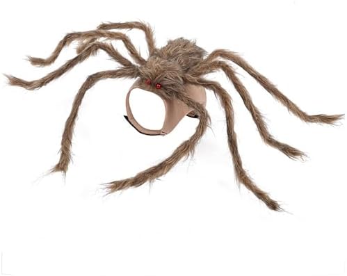 SEIS Halloween Dog Spider Costume, Funny Pet Dress Up Clothes, Brown,M by SEISPetSupplies