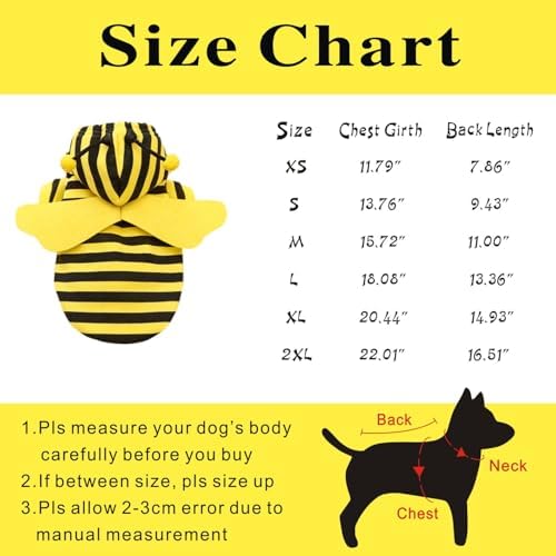 Idepet Halloween Pet Bee Costume,Dog Hoodie Bumble Cosplay Puppy Clothes - Image 7