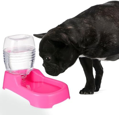 iplusmile Pet Water Feeder Gravity Bowl Non-Spill Dog Puppy Water Dispenser Smooth Surface 7.48X5.90X4.33 Inch for Home and Pet Shop