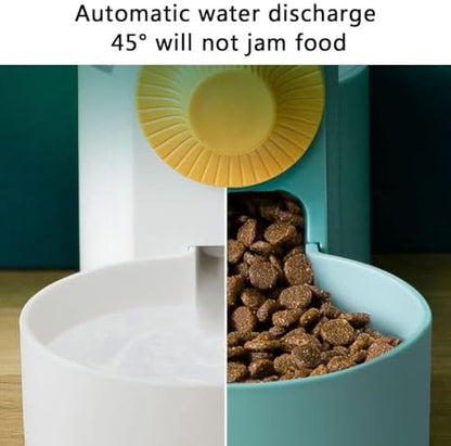Aquarius CiCi Dog Cage Automatic Feeder Set, Food & Water Dispenser Hanging Bowls for Cage Crate Kennel (Green)