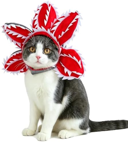 Dog Halloween Costume Hat with Flower Design Pet Headwear by CHEERTAILS