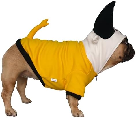 iChoue English Bulldog Halloween Yellow Buffalo Costume Clothes Hoodies, XL - Image 2