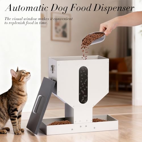 Automatic Cat Feeder 2 Cats Gravity Dual Cat Food Dispenser