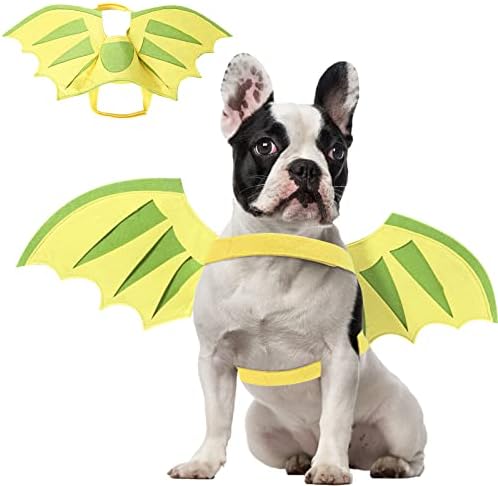 Dog Halloween Costumes Dragon Wings, Dog Costume Pet Clothes Dinosaur Wings for Small Medium Large Dogs Puppy, Cat Outfit Apparel for Christmas Birthday Party Photo Props by Coppthinktu