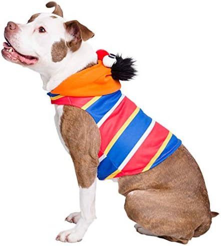 Pet Krewe X-Large Ernie Costume - Sesame Street Ernie Dog Costume - Fits Small, Medium, Large and Extra Large Pets - Perfect for Halloween, Christmas Holiday, Parties, Photoshoots, Gifts by PetKreweUnleashtheParade