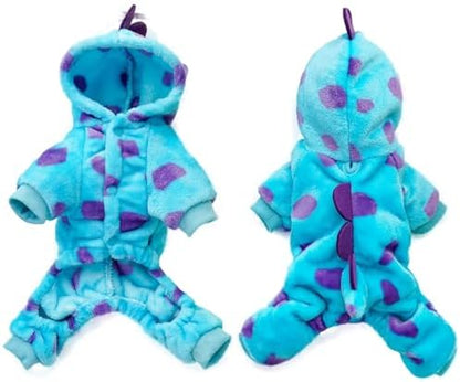 Dinosaur Costume for Small Dogs and Cats, Dog Hoodies Cold Weather Coat,Dog Pajamas for Christmas Halloween - Image 4