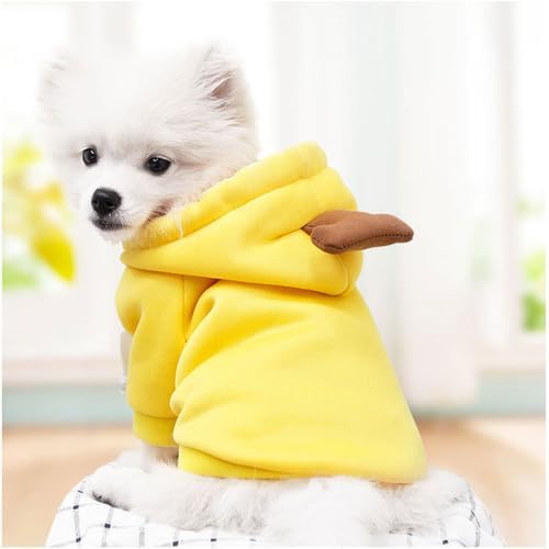 Dog Hoodie Warm Autumn Winter Pet Sweatshirt (Yellow Banana Hoodie,L) - Image 5