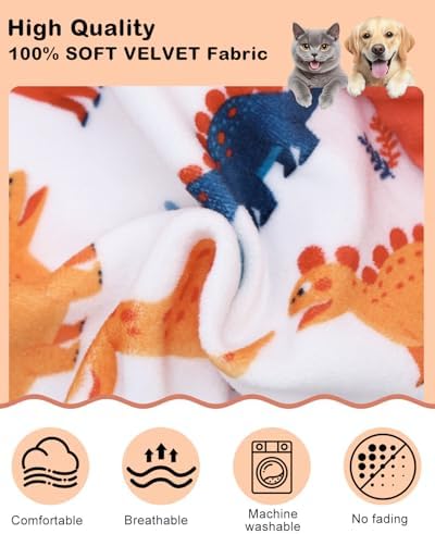 CuteBone Dinosaur Costume Dog Pajamas, Stretchy Spandex Crystal Velvet Sleepwear Coat for Small Dogs, Soft & Warm Pet Outfit Clothes for Cold Weather, Cozy Pullover Design COSP02XL - Image 4