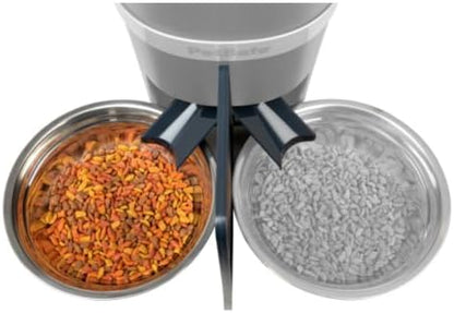 PetSafe 2-Pet Meal Splitter with Bowl - Designed for PetSafe Smart Feed and Healthy Pet Simply Feed Automatic Cat Feeder - No-Mess Food Dispensing - Includes Privacy Panel