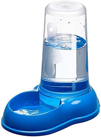 Ferplast Food or Water Dispenser for Dogs and Cats AZIMUT 1500 Pet Dispenser 1, 5 Liter Dry Food Feeder Water Feeder, Sturdy Plastic, Non-Slip Bottom, 16,5 x 25 x h 24,5 cm Blue
