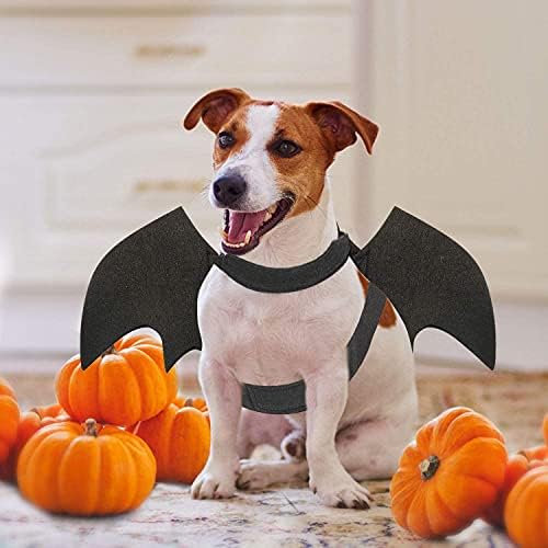 Pet Costumes Bat Wings for Puppy and Cat Halloween Dog Costumes Party Cosplay Decoration Black Apparel for Cat Small Dogs (Black, Medium) - Image 3