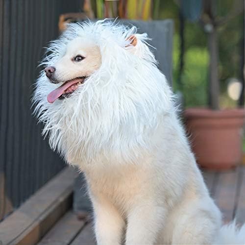 Onmygogo Lion Mane Wig for Dogs with Ears, Funny Pet Costumes for Halloween Christmas by Onmygogo
