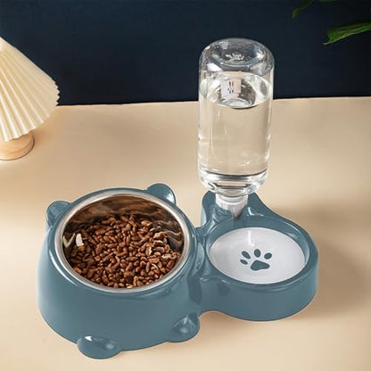 Two-in-One Upgraded Automatic Pets Feeder and Water Dispenser Combo Set, Washable Pet Cat Dog Feeder and Water Dispenser for Small and Medium Pets Cats Dogs #