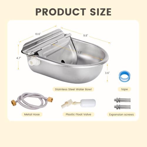 Automatic Dog Water Bowl Dispenser 304 Stainless Steel Dog Waterer