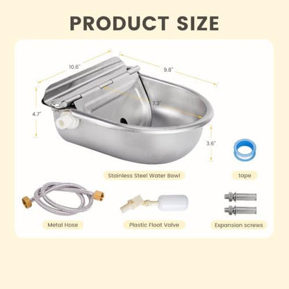 Automatic Dog Water Bowl Dispenser 304 Stainless Steel Dog Waterer