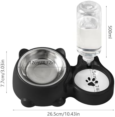 Two-in-One Upgraded Automatic Pets Feeder and Water Dispenser Combo Set, Washable Pet Cat Dog Feeder and Water Dispenser for Small and Medium Pets Cats Dogs #