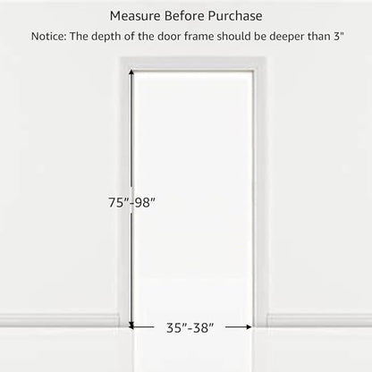 unipaws 75" High Extra Tall Cat Gate, Auto Closing and No Drilling Safety Gate for Doorway Hallway Stairs, Cat Dog Proof, Fit for 35"-38" Wide Opening, Indoor Use, Black