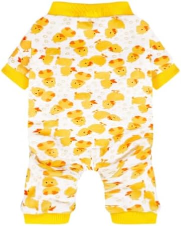 Paiaite Dog Pajamas Onesie: Comfortable Four-Legged Apparel for Small, Medium, & Large Dogs, Polyester Material for Comfort, Wrinkle Resistance, Moisture Wicking, Stretchiness Cartoon Duck XS by Paiaite