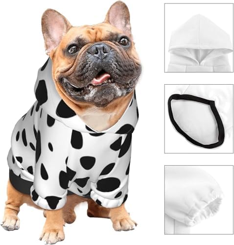 Fashion Pet Dog Cat Hoodies,Dalmation Print Pet Clothes Puppy Winter Sweatshirt Warm Sweater Coat Jacket S - Image 4