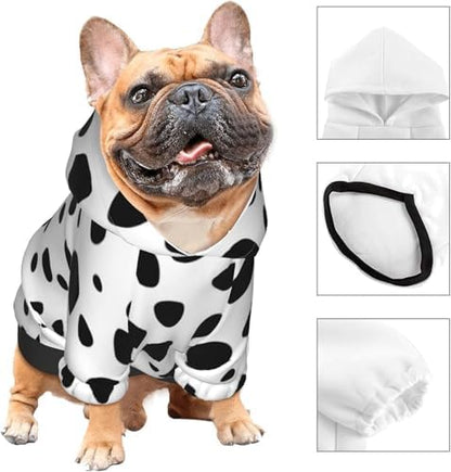 Fashion Pet Dog Cat Hoodies,Dalmation Print Pet Clothes Puppy Winter Sweatshirt Warm Sweater Coat Jacket S - Image 4