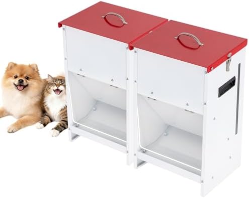 Automatic Dog Feeder, 2 PCS 15LBS Capacity Auto Gravity Dispenser