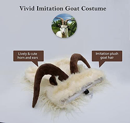 Onmygogo Funny Pet Reindeer Moose Costumes for Dog, Cute Furry Pet Wig for Halloween Christmas, Pet Clothing Accessories - Image 4